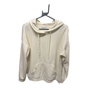 Marc New York Cream Hooded Pullover Sweatshirt